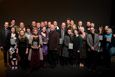 Winners of the Wales Theatre Awards 2015 and the launch of the Wales Critics Fund