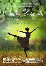 
NIMBLE BISCUITS AND OTHER OFFERINGS
Perfformiad bale yr Ysgol Ddawns | The Dance School's ballet performance
Canolfan y Celfyddydau Aberystwyth Arts Centre
GORFFENNAF 19-20 JULY