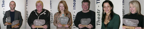 The theatre in Wales awards were announced last  night at Aberystwyth Arts Centre. 