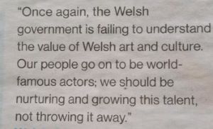 review of Theatre in Wales: Comment ; click here to read the full review