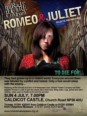 ROMEO & JULIET at Caldicott castle this summer