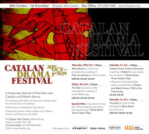 CATALAN-WALES DRAMA FESTIVAL  NEW PLAYS TO BE PERFORMED FOR THE FIRST TIME IN THE UK
