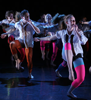 Five groups a-dancing