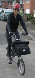 Margaret Cycles Holyhead to Cardiff on Folding Bike for Charity