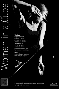 Woman in a cube
